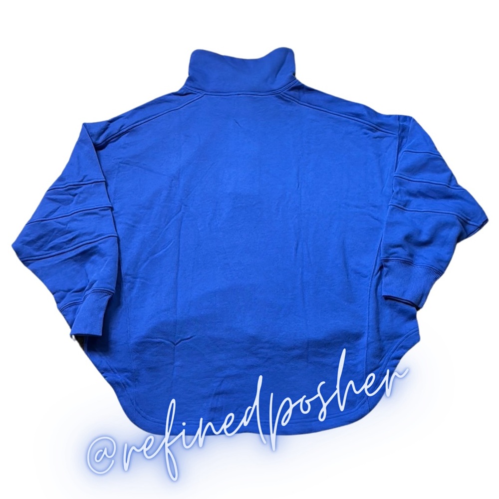 Free People Movement Warm Down Pullover size Medium NWT Electric Cobalt - Picture 3 of 4